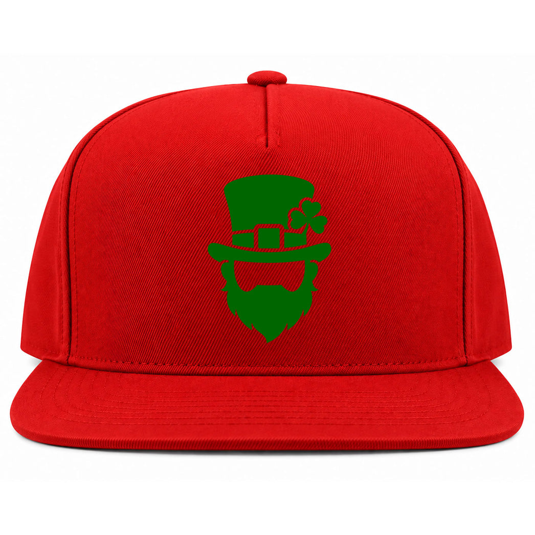 Red Leprechaun Shamrock Golf Snapback Hat