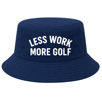 Navy Less Work More Golf Bucket Hat
