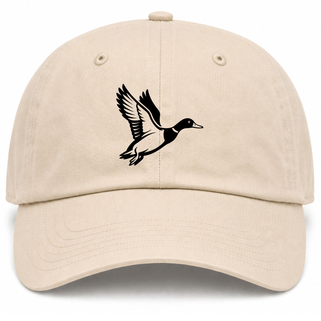 Beige Mallard Duck Golf Dad Hat