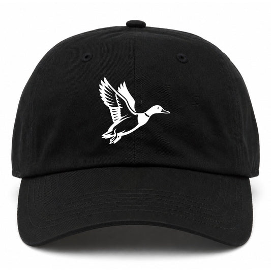Black Mallard Duck Golf Dad Hat