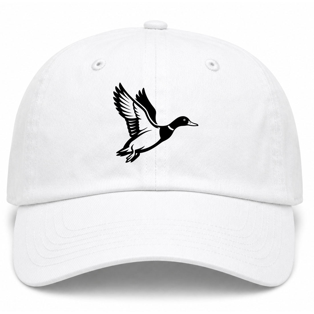 White Mallard Duck Golf Dad Hat