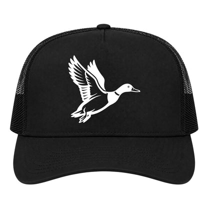 Black Mallard Duck Golf Trucker Hat