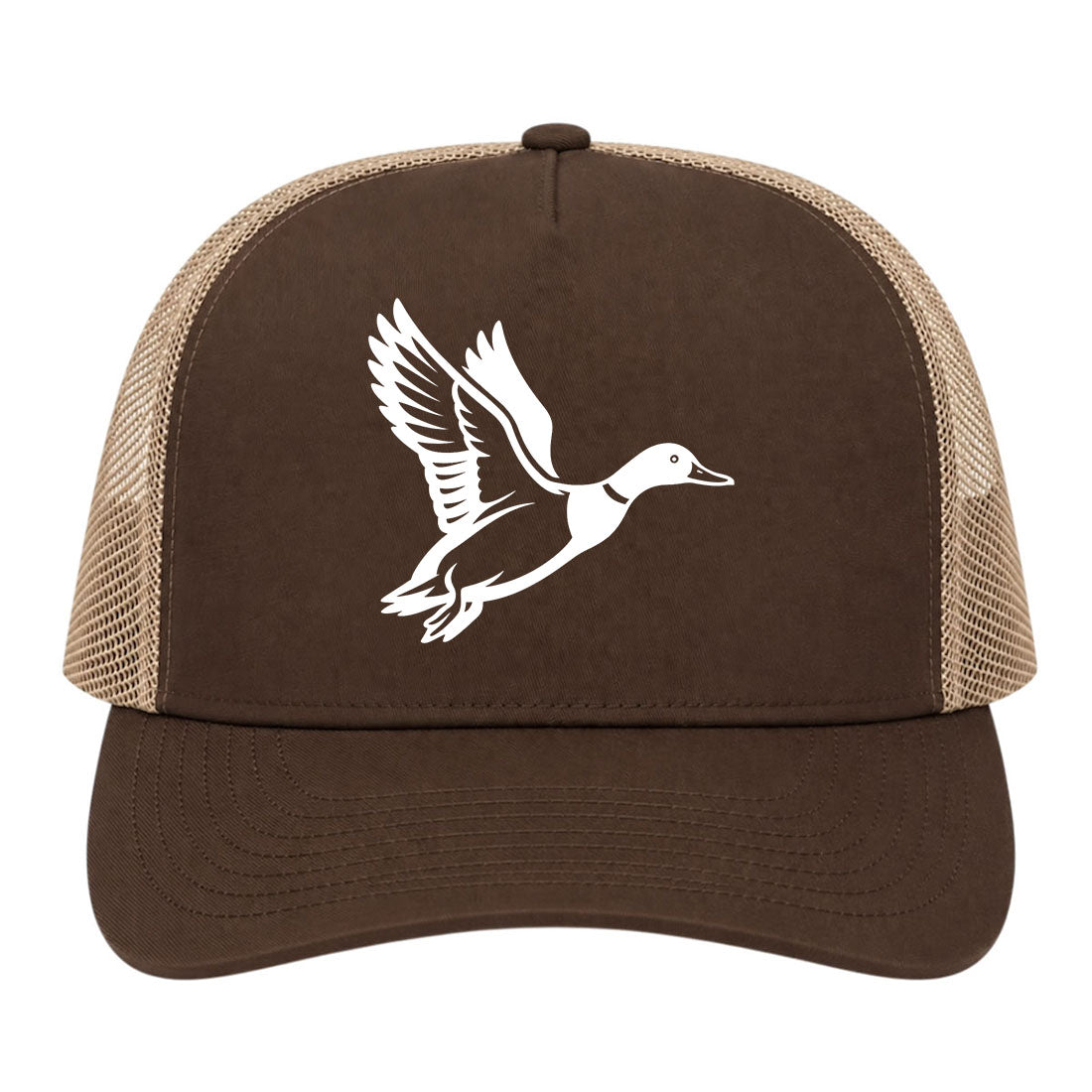 Brown Mallard Duck Golf Trucker Hat