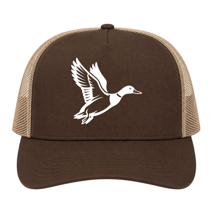 Brown Mallard Duck Golf Trucker Hat