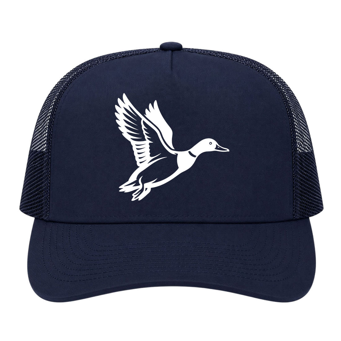 Navy Blue Mallard Duck Golf Trucker Hat