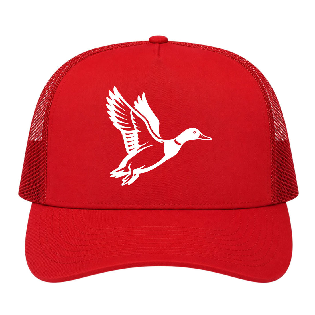 Red Mallard Duck Golf Trucker Hat