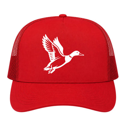 Red Mallard Duck Golf Trucker Hat