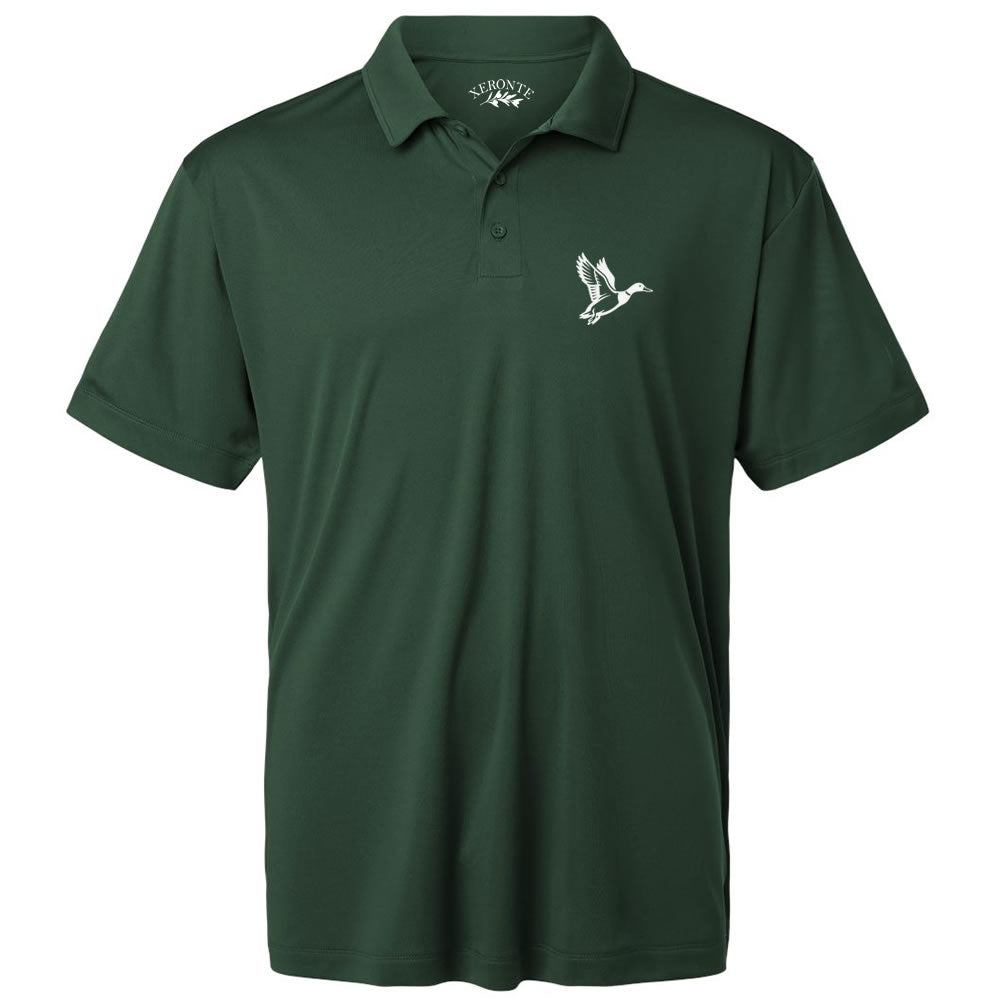 Green Mallard Duck Men’s Short Sleeve Golf Polo Shirt