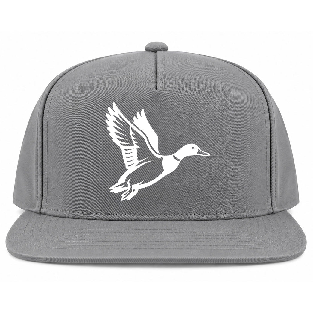 Grey Mallard Duck Golf Snapback Hat
