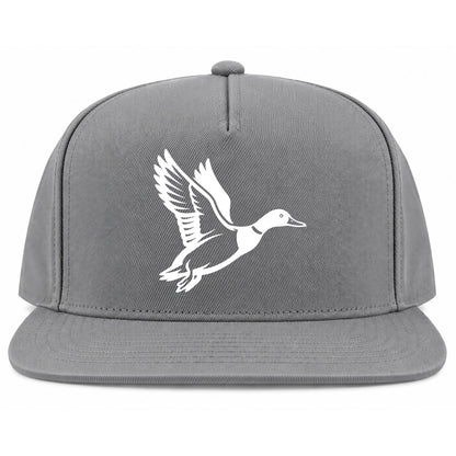 Grey Mallard Duck Golf Snapback Hat