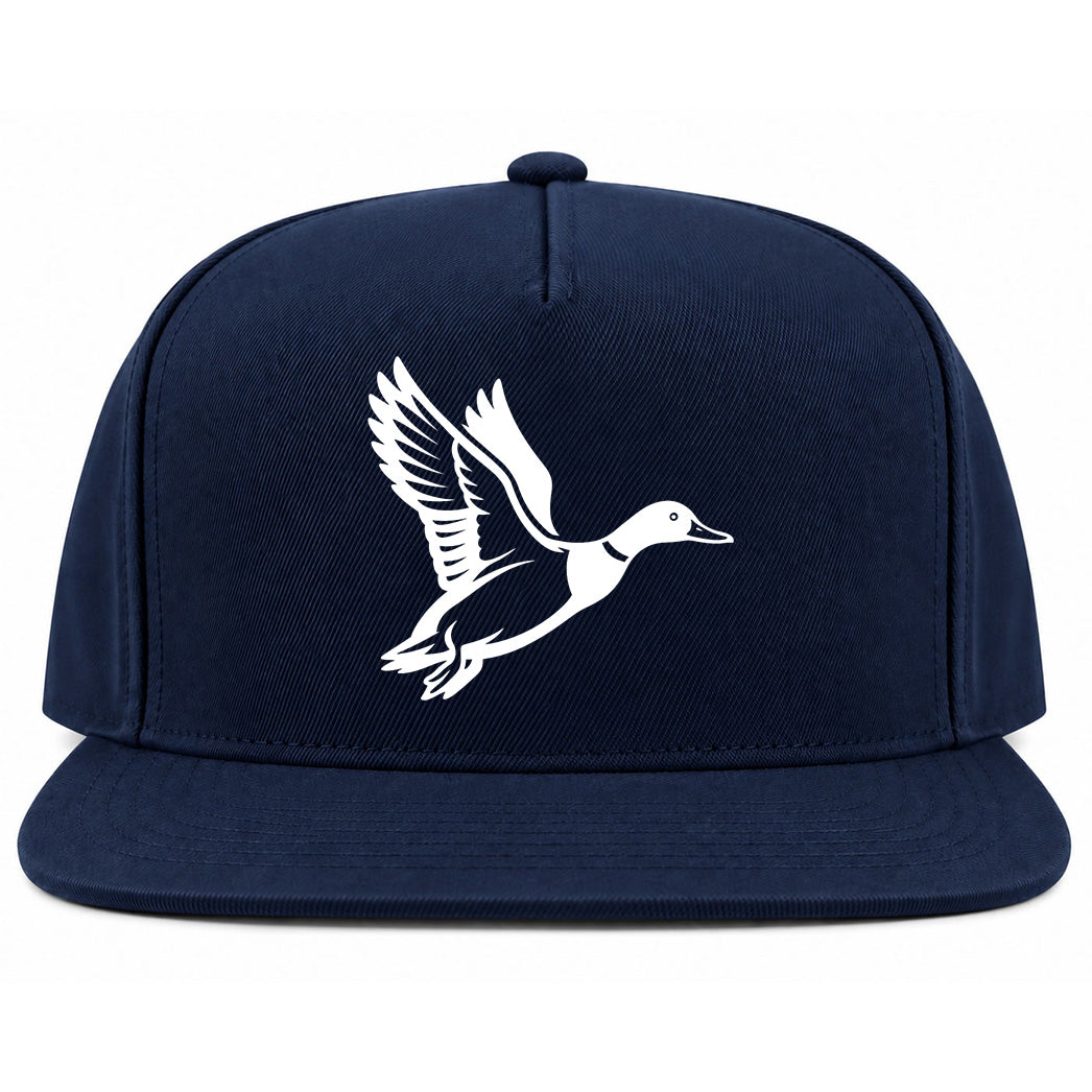 Navy Blue Mallard Duck Golf Snapback Hat