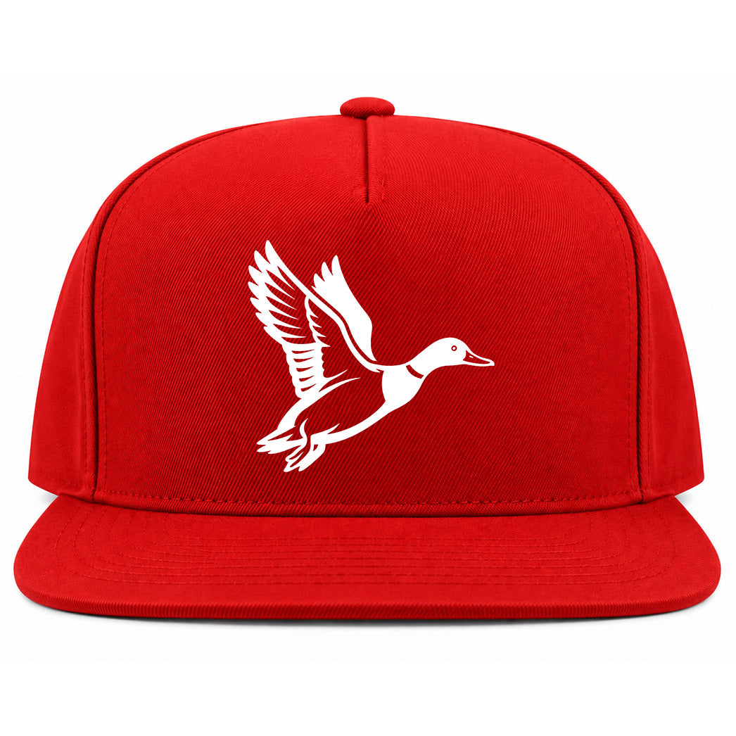 Red Mallard Duck Golf Snapback Hat
