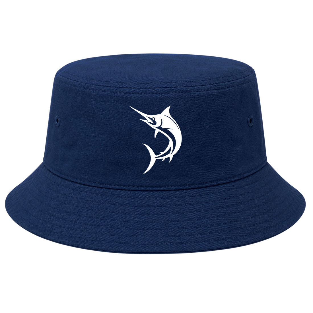 Navy Marlin Fish Golf Bucket Hat