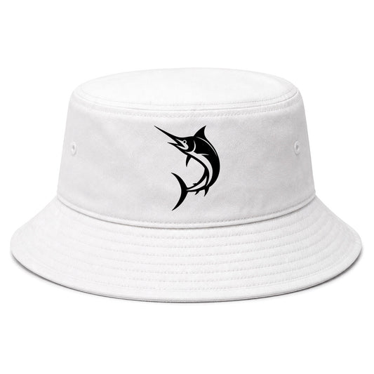 White Marlin Fish Golf Bucket Hat