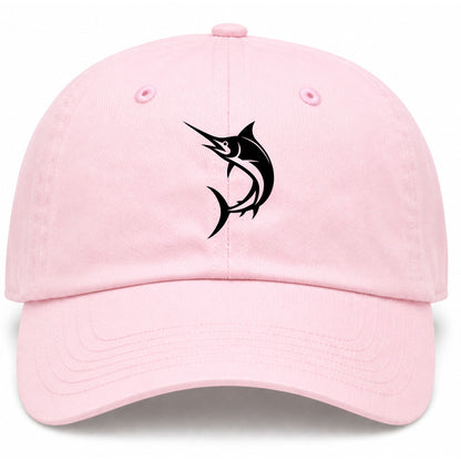 Pink Marlin Fish Golf Dad Hat