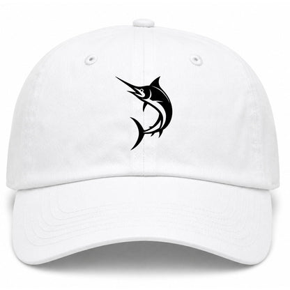 White Marlin Fish Golf Dad Hat