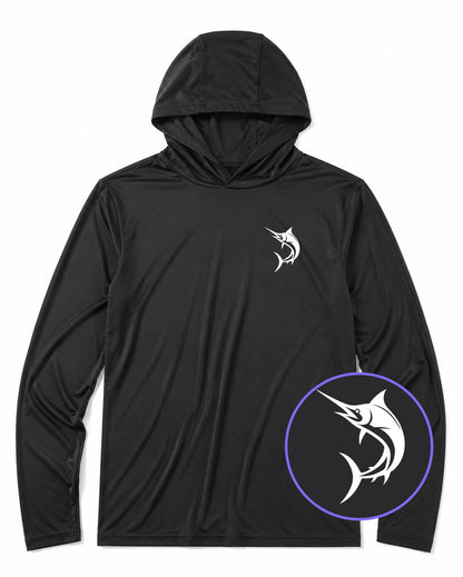 Black Marlin Fish Men's Lightweight Performance Golf Hoodie