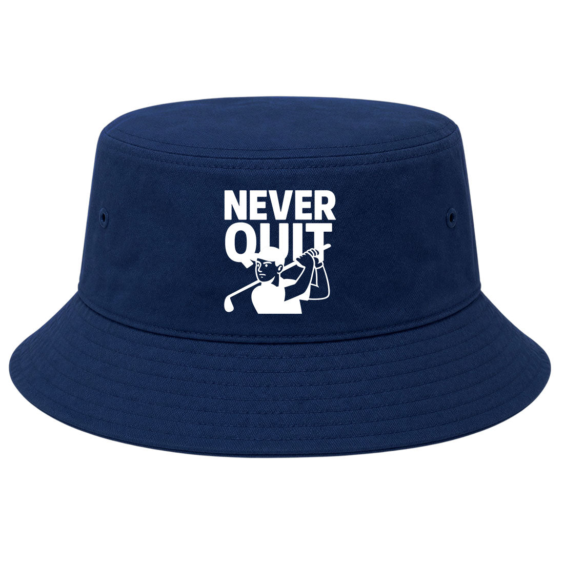 Navy Never Quit Golfer Golf Bucket Hat