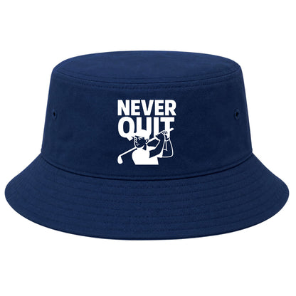 Navy Never Quit Golfer Golf Bucket Hat