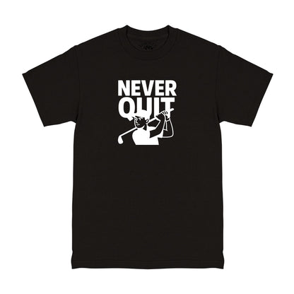 Never Quit Golfer Motivational Golf Men's T-Shirt Black