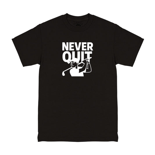 Never Quit Golfer Motivational Golf Men's T-Shirt Black