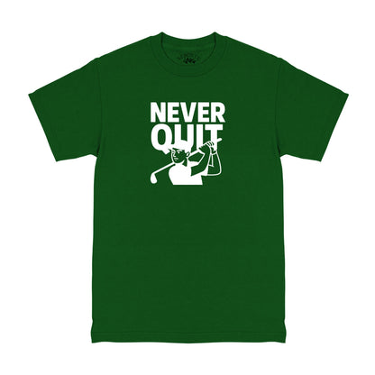 Never Quit Golfer Motivational Golf Men's T-Shirt Green