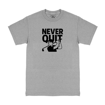 Never Quit Golfer Motivational Golf Men's T-Shirt Grey