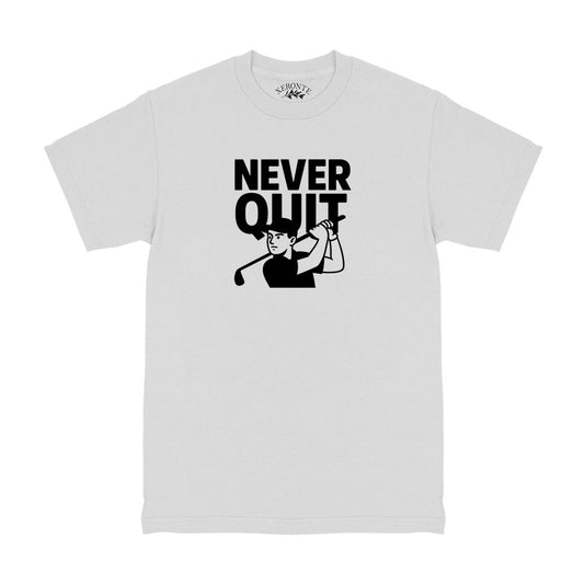 Never Quit Golfer Motivational Golf Men's T-Shirt White