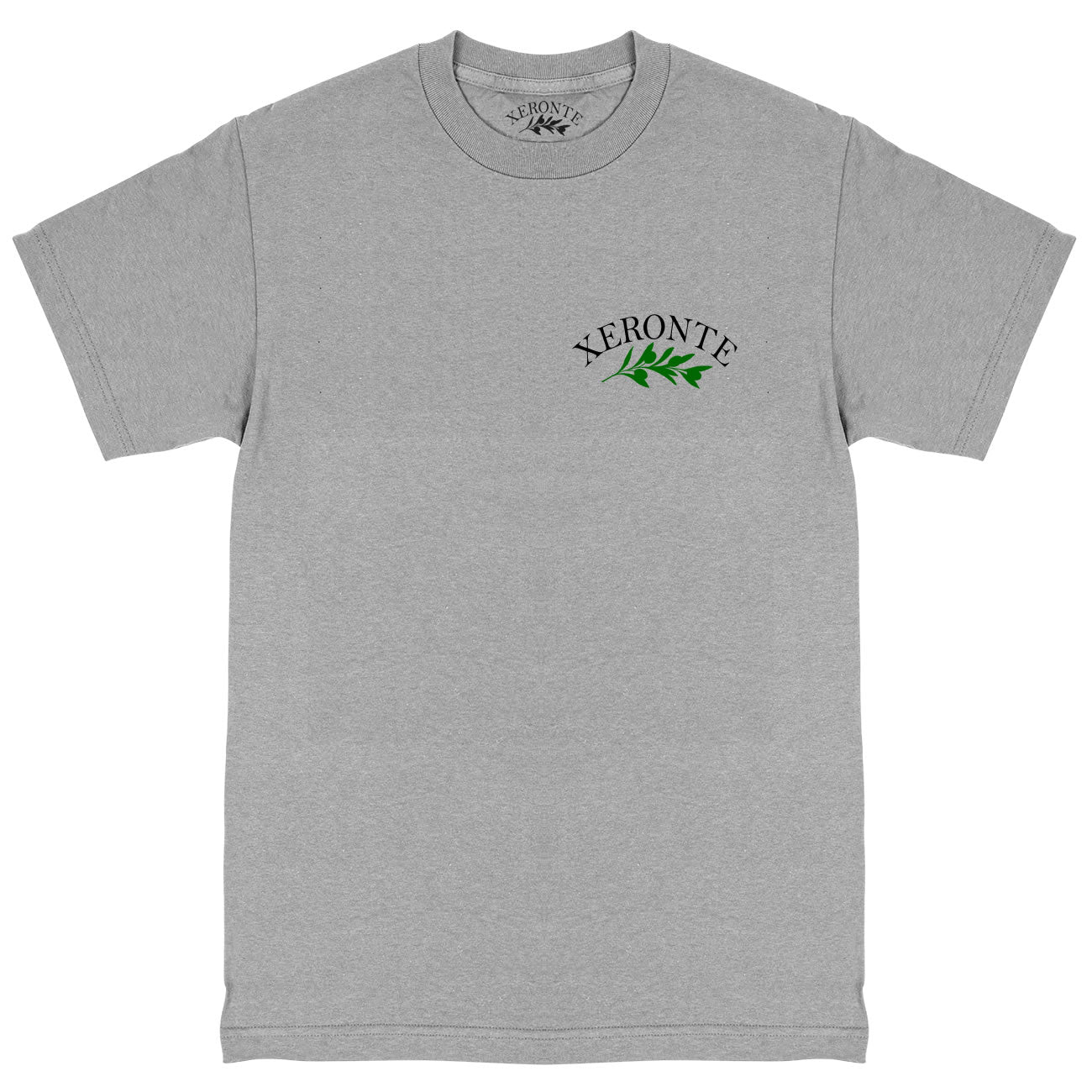 Heather Grey Olive Branch Chest Mens T-Shirt