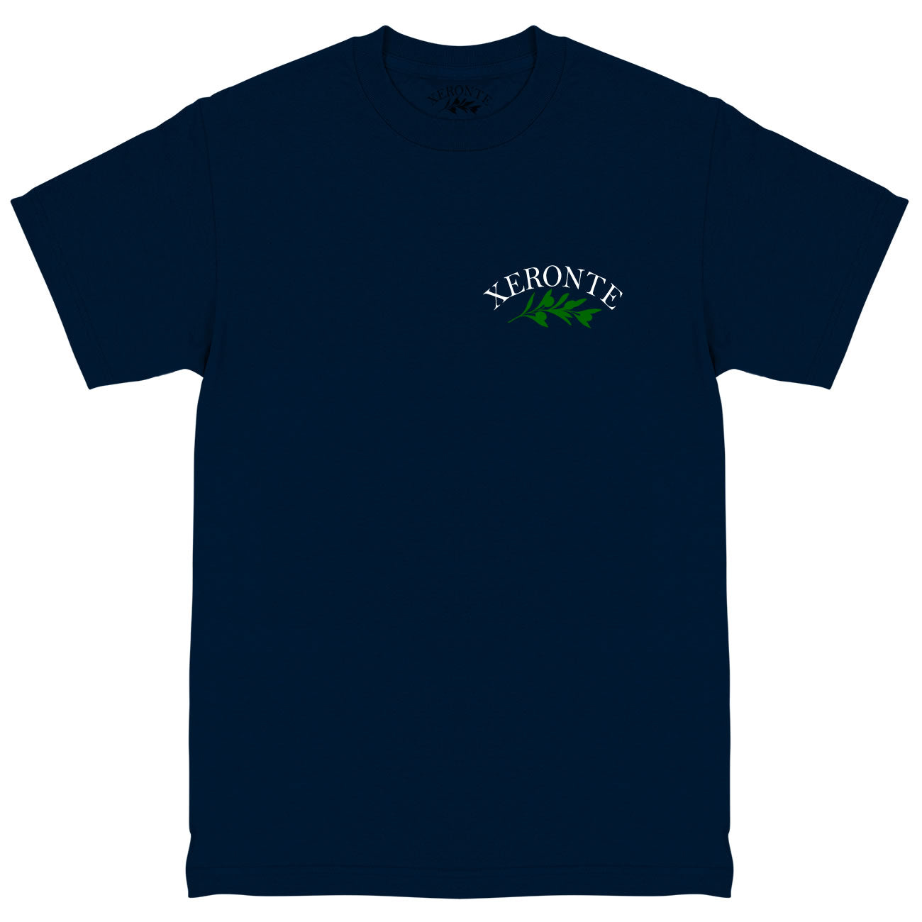 Navy Blue Olive Branch Chest Mens T-Shirt