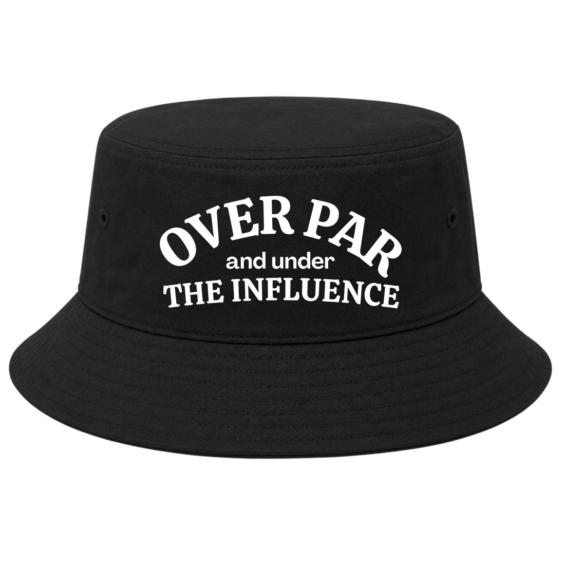 Black Over Par Under The Influence Golf Bucket Hat
