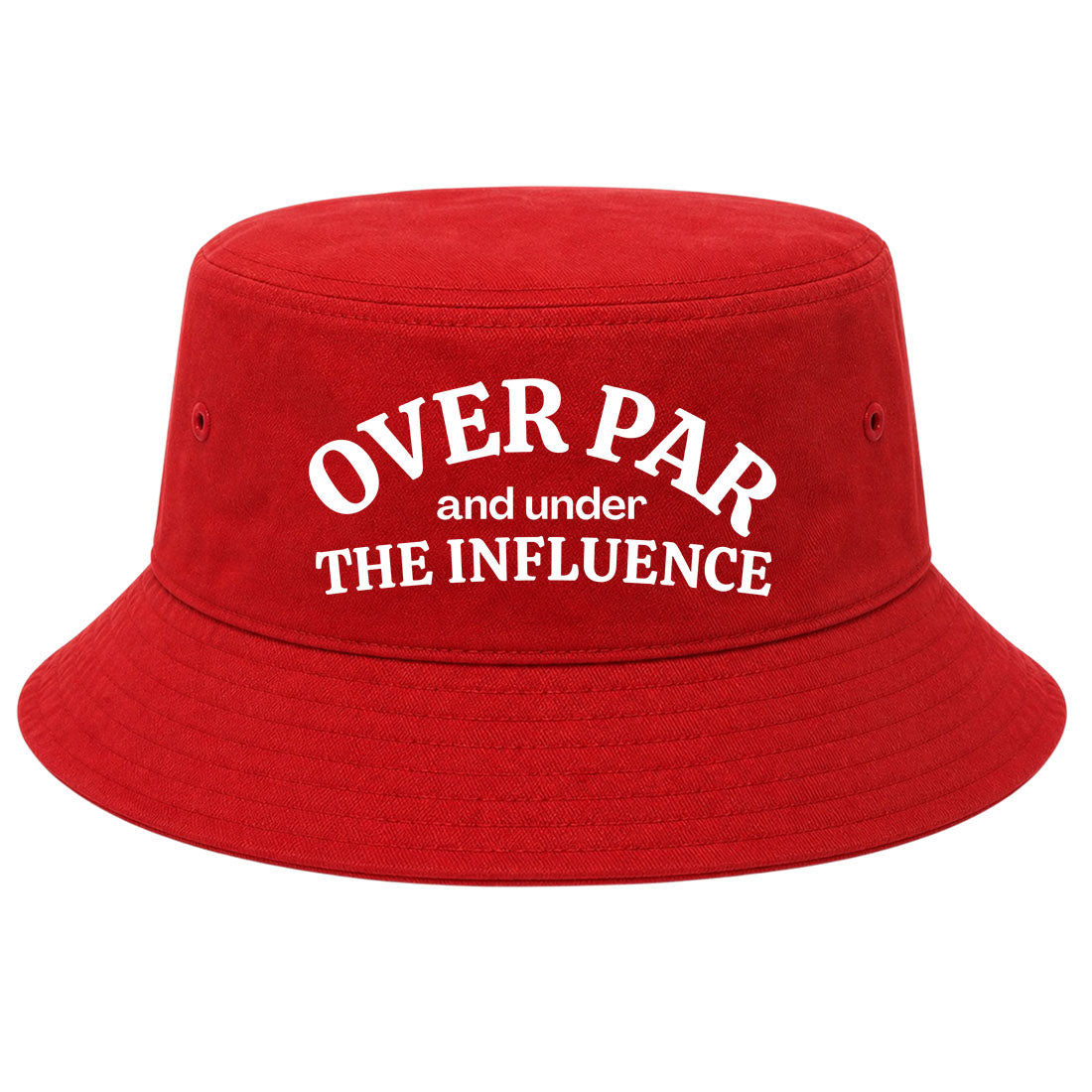 Red Over Par Under The Influence Golf Bucket Hat