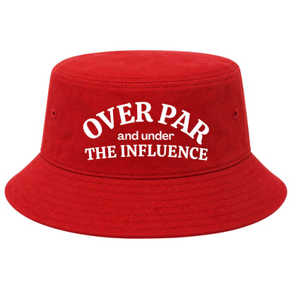 Red Over Par Under The Influence Golf Bucket Hat