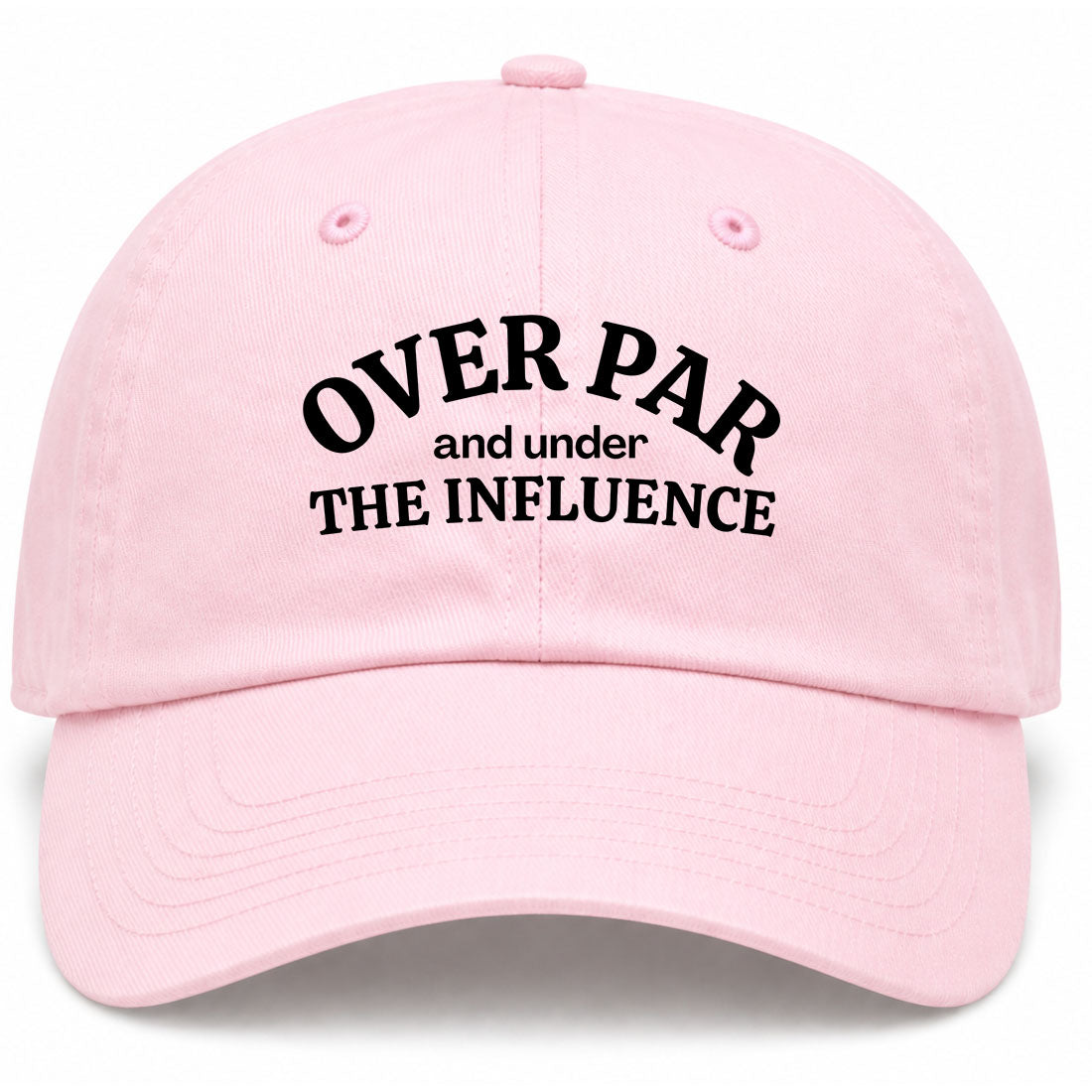 Pink Over Par Under The Influence Golf Dad Hat