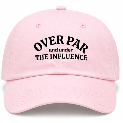 Pink Over Par Under The Influence Golf Dad Hat