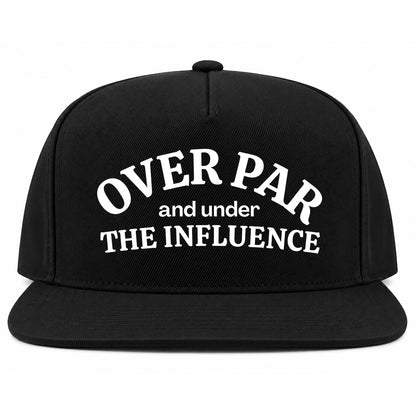 Black Over Par Under The Influence Golf Snapback Hat