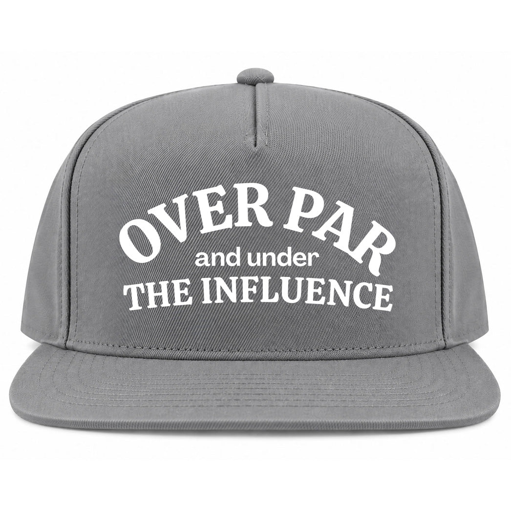 Grey Over Par Under The Influence Golf Snapback Hat