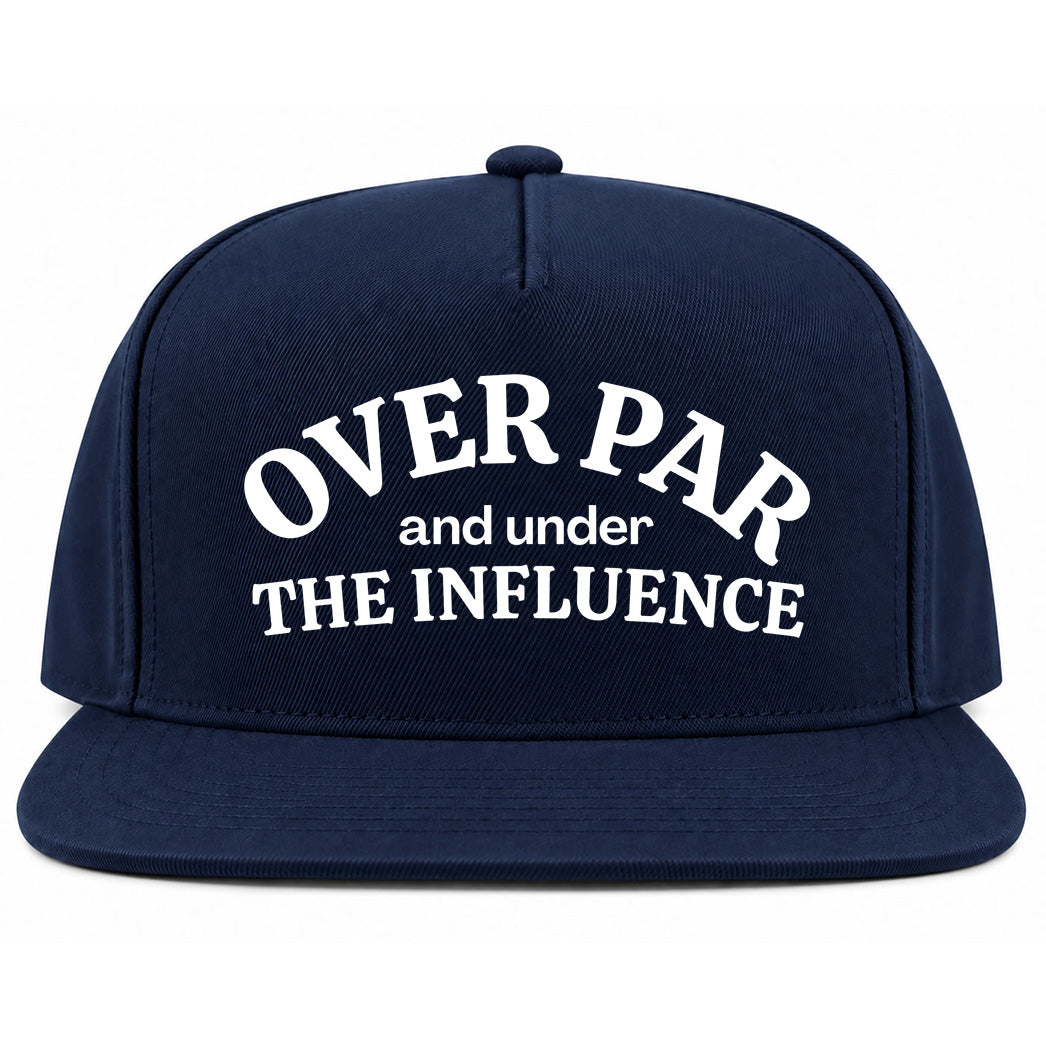 Navy Blue Over Par Under The Influence Golf Snapback Hat