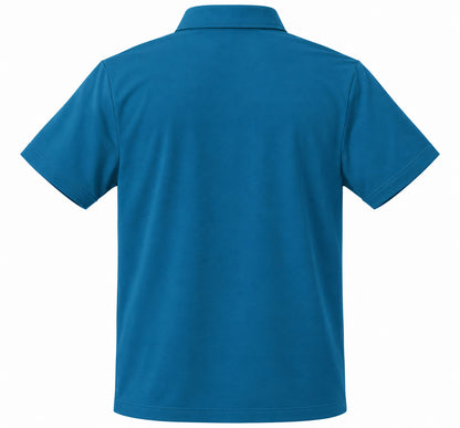 Pacific Blue Olive Branch Logo Men's Golf Button Down Shirt Back