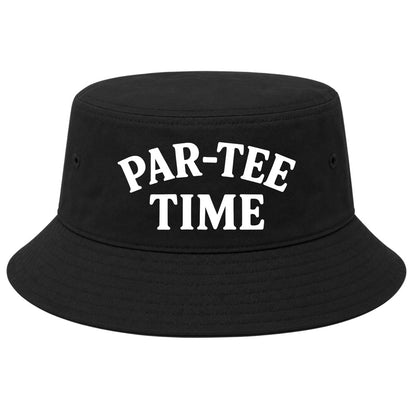 Black Par Tee Time Funny Golf Bucket Hat