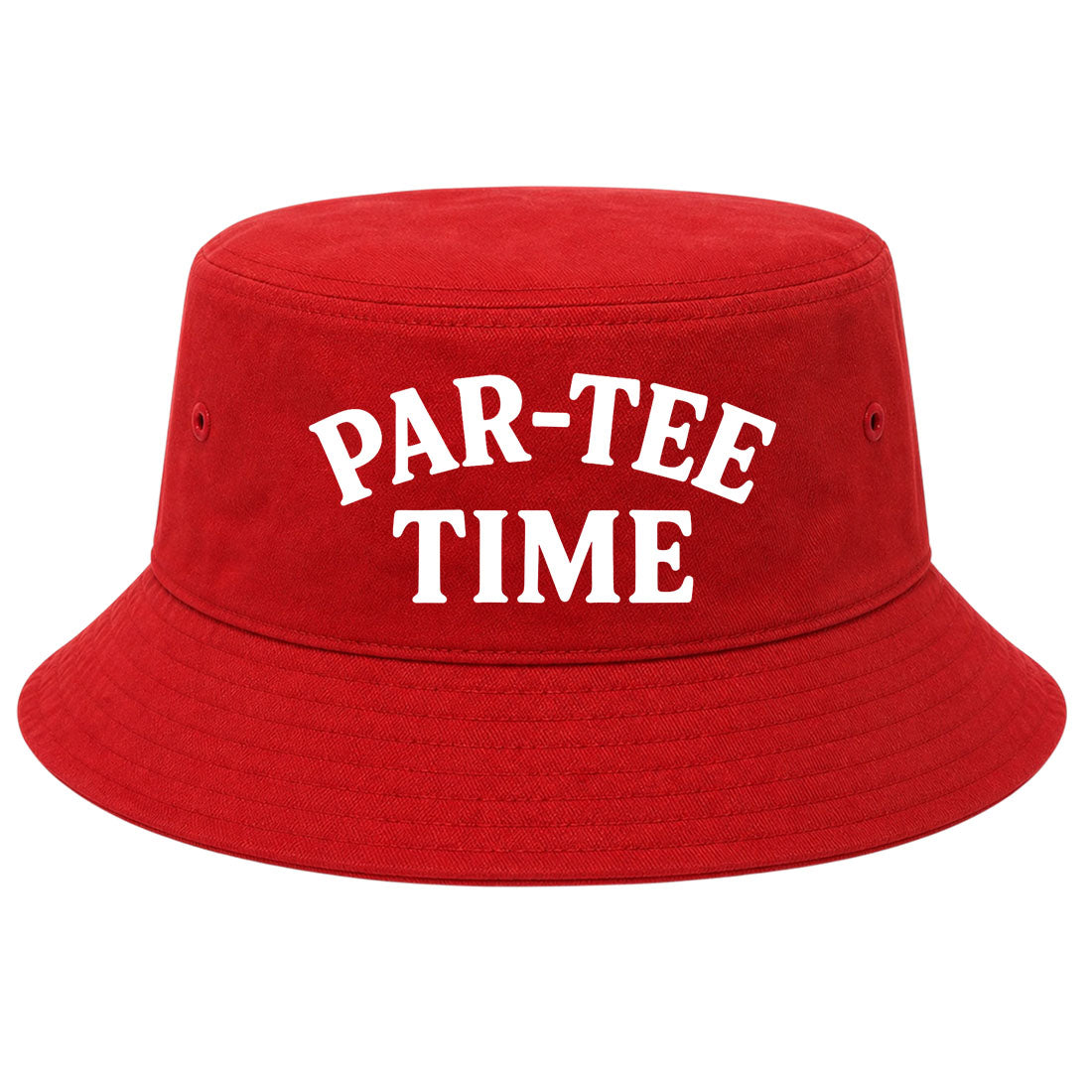 Red Par Tee Time Funny Golf Bucket Hat