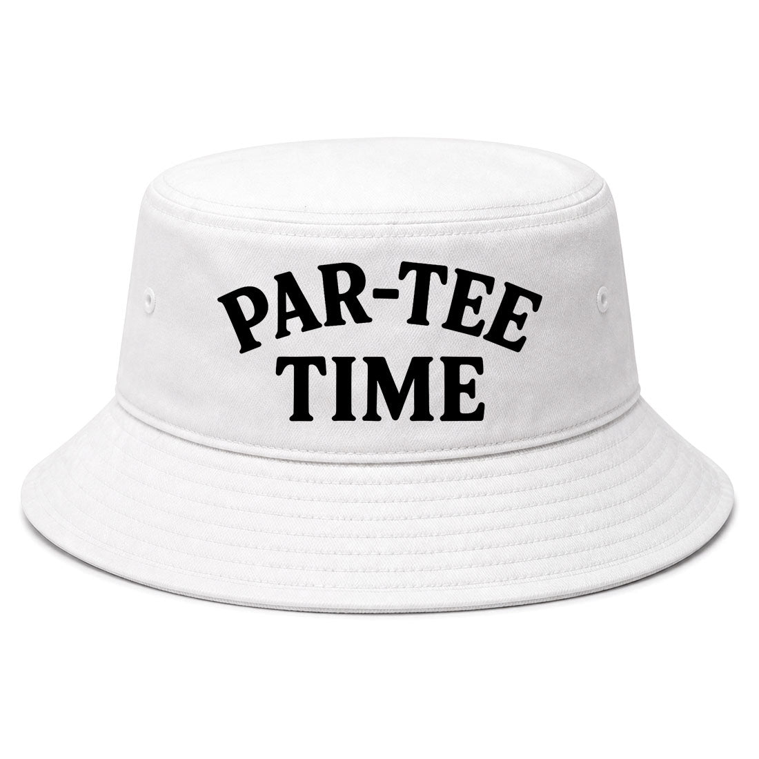 White Par Tee Time Funny Golf Bucket Hat