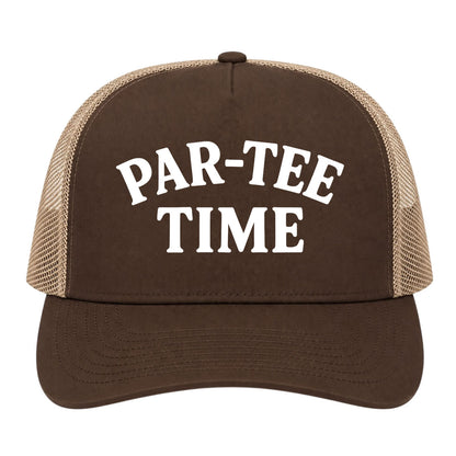 Brown Par Tee Time Funny Golf Trucker Hat