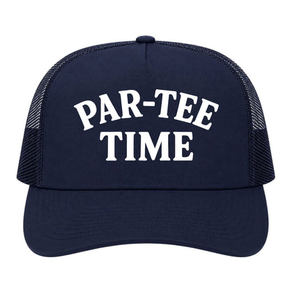 Navy Blue Par Tee Time Funny Golf Trucker Hat