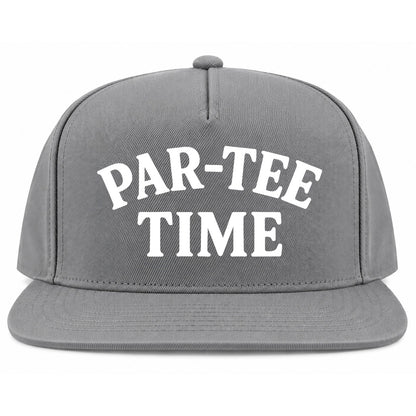 Grey Par Tee Time Funny Golf Snapback Hat
