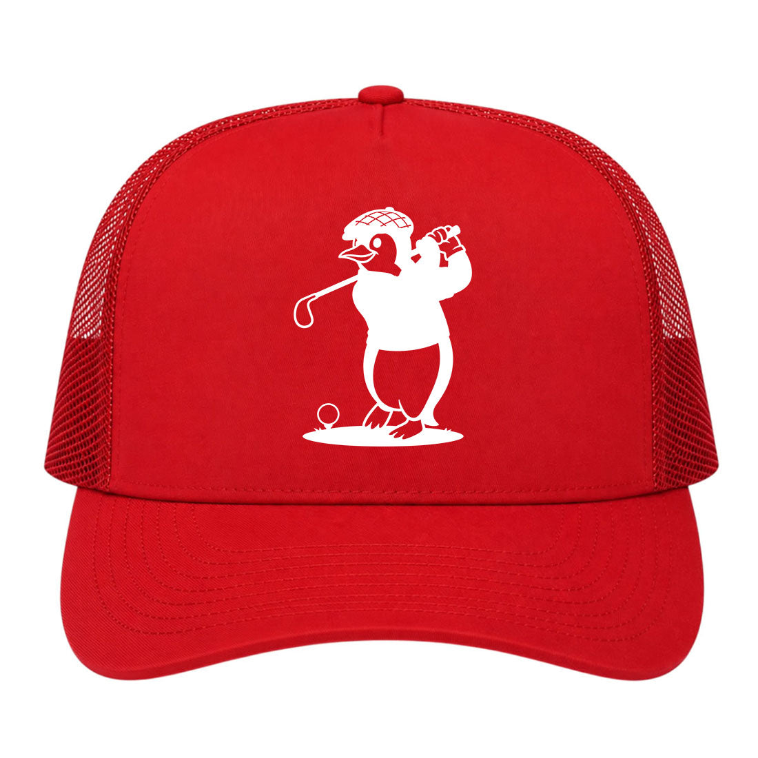 Red Penguin Golf Trucker Hat