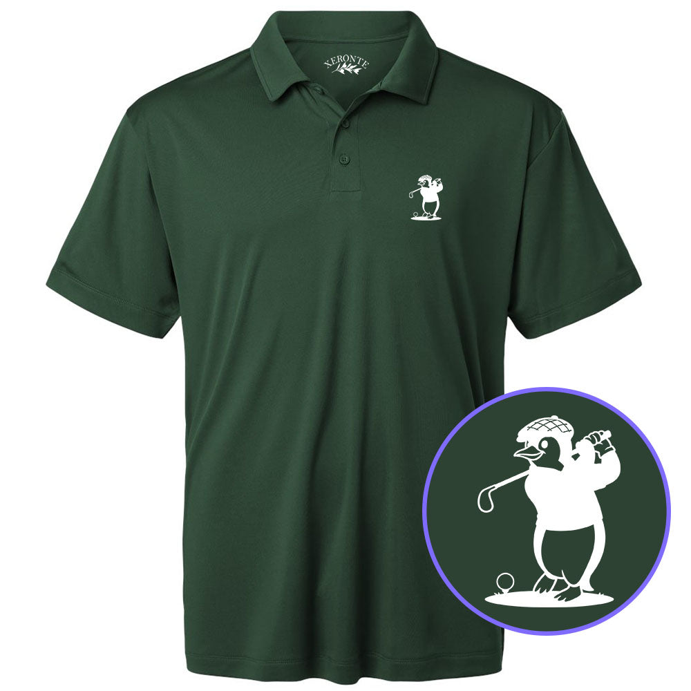 Green Penguin Men's Golf Polo Shirt