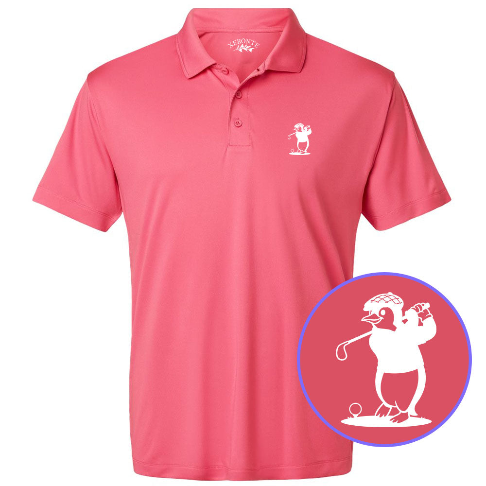 Pink Penguin Men's Golf Polo Shirt