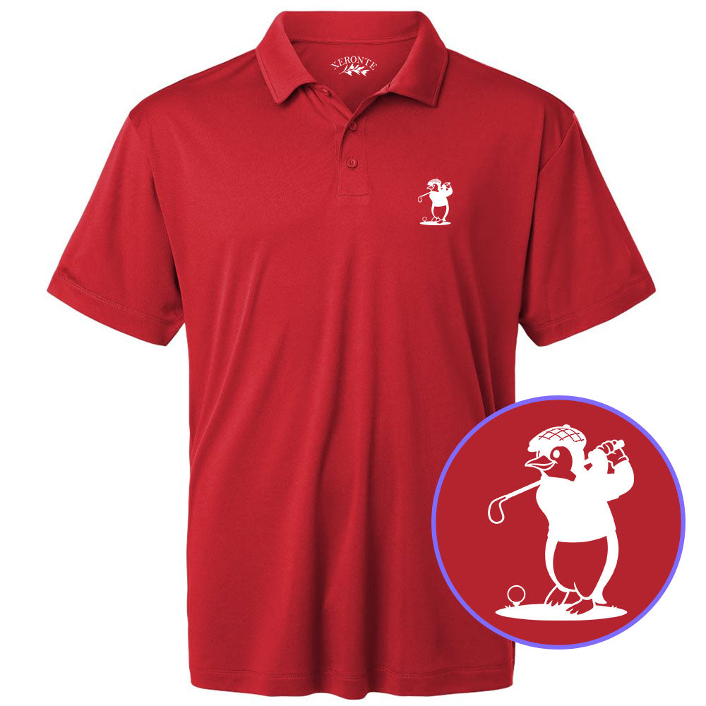 Red Penguin Men's Golf Polo Shirt