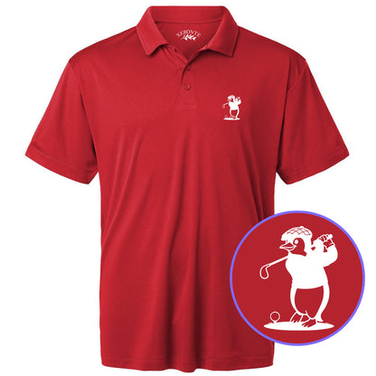 Red Penguin Men's Golf Polo Shirt